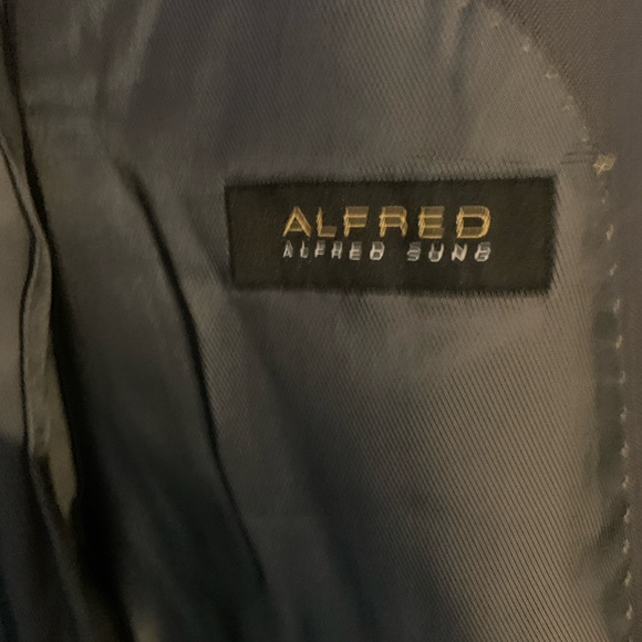 Alfred sung gray suit jacket vest & pants 48 regular 43 waist - Picture 5 of 9